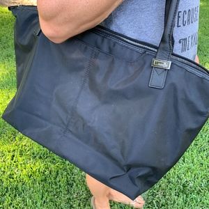 Vintage Black Soft Vinyl Samsonite Tote Bag